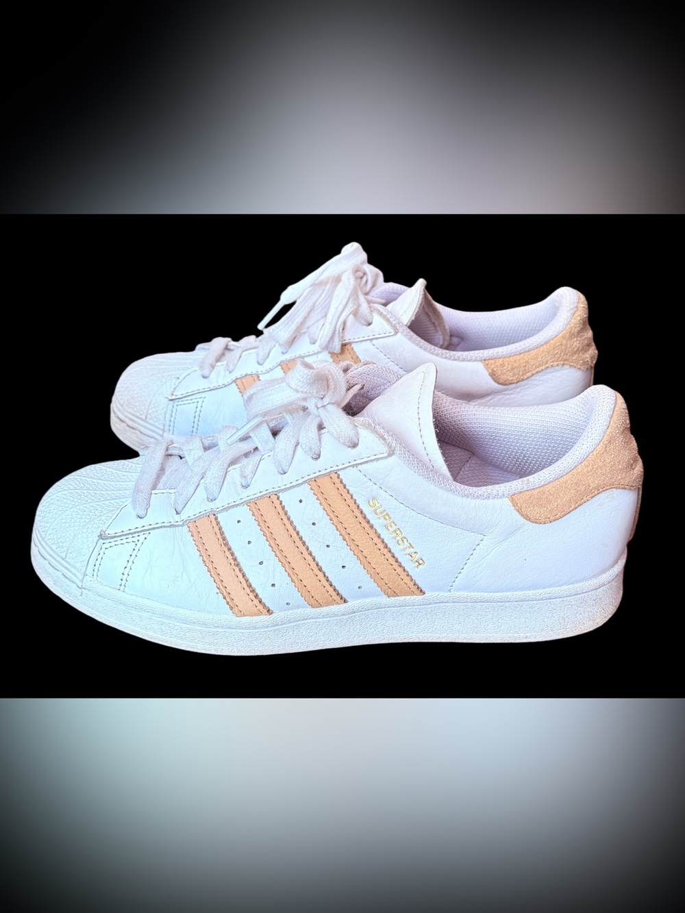adidas Originals Superstar White Pale Nude W Leather Shoes GZ0868 Women’s Size 8